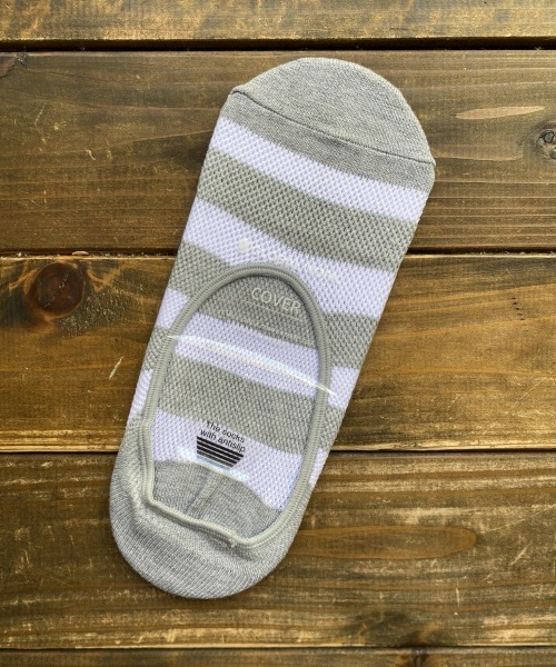 GLOBAL WORK（グローバルワーク）の「クリーンメッシュシューズイン【抗菌防臭】/862269（ソックス/靴下・メンズ・ライトブルー/ブラック/その他/グレー系その他/グリーン系その他/ブルー系その他/ゴールド系その他/コーラル/ライトイエロー/サックスブルー/グレー系その他3/ライトグレー/ブルー系その他4/ブルー・FREE）」の3枚目の写真