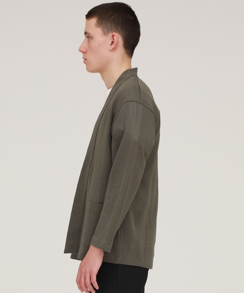 markaware（マーカウェア）の「【MARKAWARE】ジャパニーズカーディガン / A20A-14CS01C（カーディガン/ボレロ・メンズ・ブラック/ダークグリーン・1/2）」の8枚目の写真