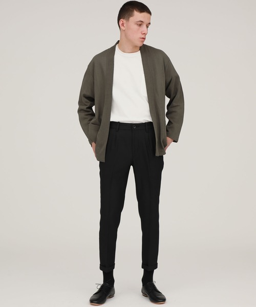 markaware（マーカウェア）の「【MARKAWARE】ジャパニーズカーディガン / A20A-14CS01C（カーディガン/ボレロ・メンズ・ブラック/ダークグリーン・1/2）」の3枚目の写真