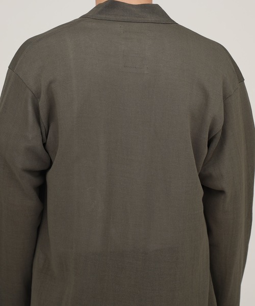 markaware（マーカウェア）の「【MARKAWARE】ジャパニーズカーディガン / A20A-14CS01C（カーディガン/ボレロ・メンズ・ブラック/ダークグリーン・1/2）」の4枚目の写真