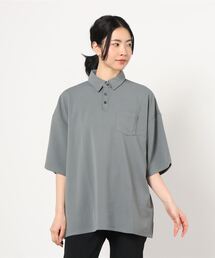 梨地　ビッグシルエットポロシャツ