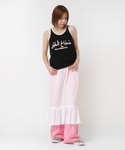 RNA(アールエヌエー)の「M1431 ロングルーズキャミワンピース(ワンピース・レディース・ブラック/レッド/ホワイト・MEDIUM)」の6枚目の写真