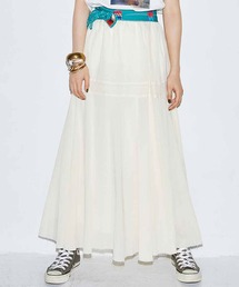 ＭＥＤＥ１９Ｆ　甘織りコットンロングスカート〈アイボリー〉