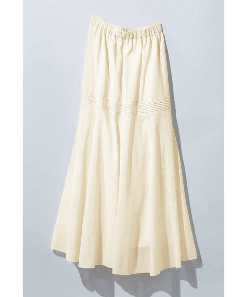 MEDE19F（メデジュウキュウ）の「ＭＥＤＥ１９Ｆ　甘織りコットンロングスカート〈アイボリー〉（スカート・レディース・アイボリー・NM/MEDIUM/LARGE/X-LARGE/XX-LARGE）」の9枚目の写真