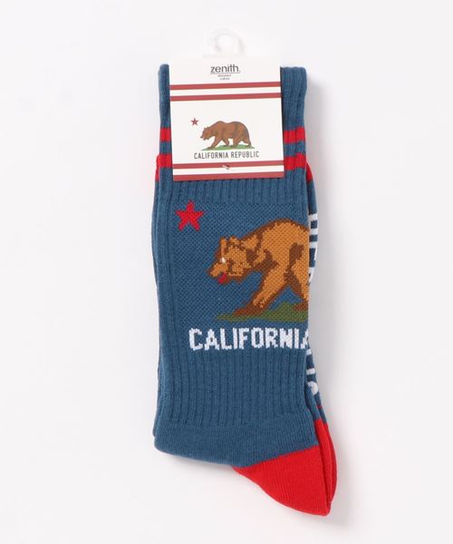 ZENITH（ゼニス）の「《ZENITH》CALIFORNIA GRIZZLY SOCKS（ソックス/靴下・メンズ・ホワイト/ブラック/ネイビー/グレー/レッド/イエロー/オレンジ・FREE）」の14枚目の写真