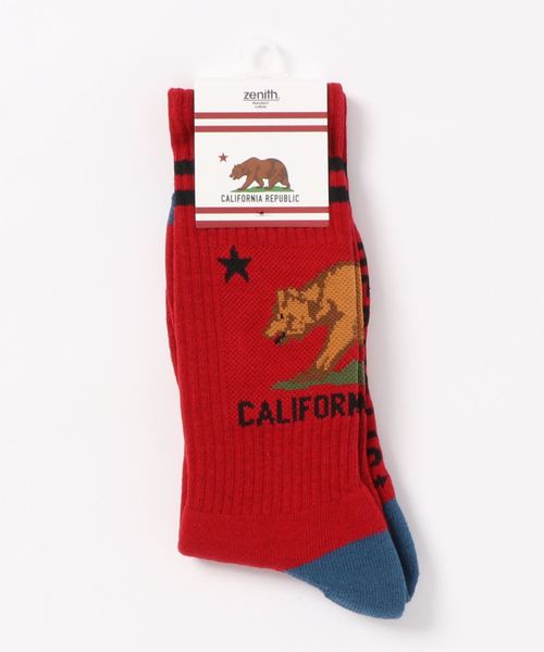 ZENITH（ゼニス）の「《ZENITH》CALIFORNIA GRIZZLY SOCKS（ソックス/靴下・メンズ・ホワイト/ブラック/ネイビー/グレー/レッド/イエロー/オレンジ・FREE）」の12枚目の写真