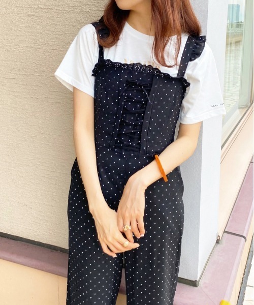 apres jour（アプレジュール）の「おでかけフリルサロペ【ZOZOTOWN限定アイテム】【7AP】（サロペット/オーバーオール・レディース・ブラック/オフホワイト/ピンクベージュ・SMALL/MEDIUM）」の8枚目の写真