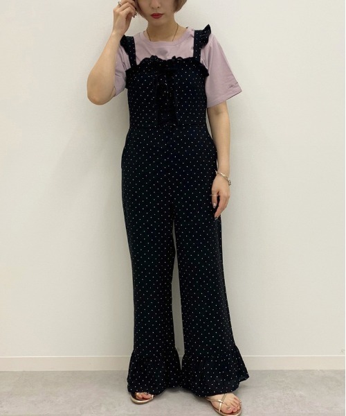 apres jour（アプレジュール）の「おでかけフリルサロペ【ZOZOTOWN限定アイテム】【7AP】（サロペット/オーバーオール・レディース・ブラック/オフホワイト/ピンクベージュ・SMALL/MEDIUM）」の16枚目の写真