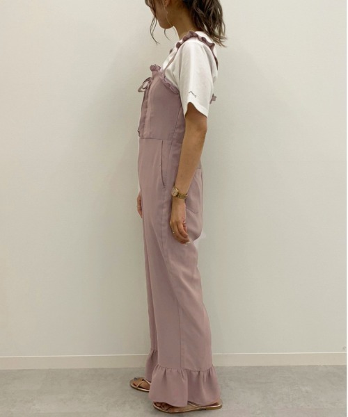 apres jour（アプレジュール）の「おでかけフリルサロペ【ZOZOTOWN限定アイテム】【7AP】（サロペット/オーバーオール・レディース・ブラック/オフホワイト/ピンクベージュ・SMALL/MEDIUM）」の20枚目の写真