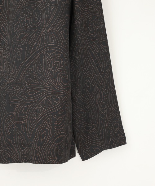 STUDIOUS（ステュディオス）の「【STUDIOUS】ジャカードガーディガンジャケット（ノーカラージャケット・メンズ・ブラック・2/3）」の6枚目の写真