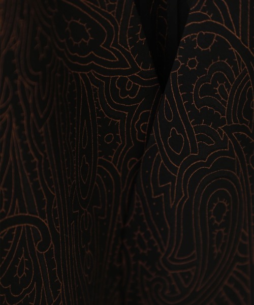 STUDIOUS（ステュディオス）の「【STUDIOUS】ジャカードガーディガンジャケット（ノーカラージャケット・メンズ・ブラック・2/3）」の9枚目の写真