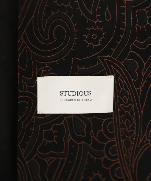 STUDIOUS（ステュディオス）の「【STUDIOUS】ジャカードガーディガンジャケット（ノーカラージャケット・メンズ・ブラック・2/3）」の11枚目の写真