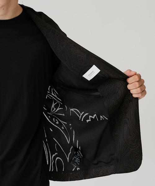 STUDIOUS（ステュディオス）の「【STUDIOUS】ジャカードガーディガンジャケット（ノーカラージャケット・メンズ・ブラック・2/3）」の17枚目の写真