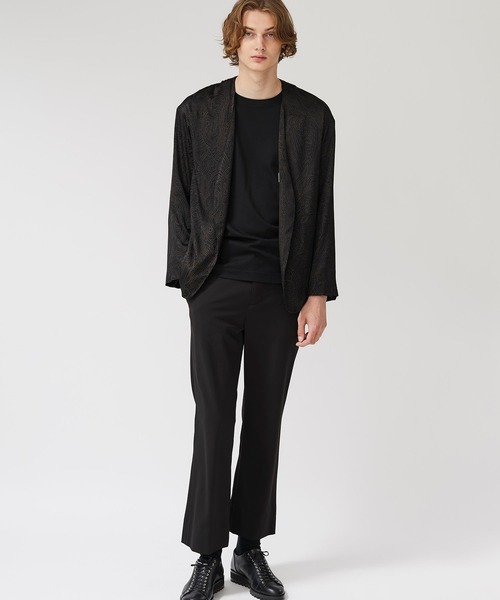 STUDIOUS（ステュディオス）の「【STUDIOUS】ジャカードガーディガンジャケット（ノーカラージャケット・メンズ・ブラック・2/3）」の18枚目の写真