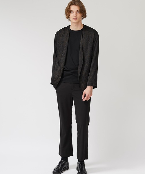 STUDIOUS（ステュディオス）の「【STUDIOUS】ジャカードガーディガンジャケット（ノーカラージャケット・メンズ・ブラック・2/3）」の19枚目の写真