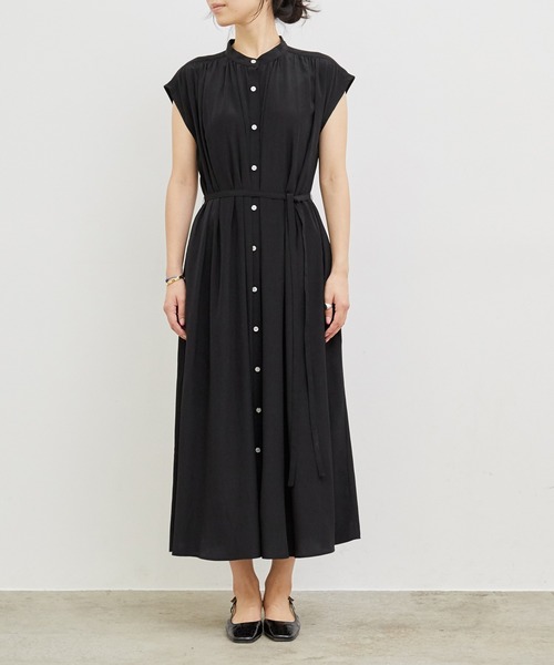 ADAM ET ROPE'（アダムエロペ）の「ギャザーフレアワンピース（ワンピース・レディース・ブラック/グリーン/ベージュ・FREE）」の15枚目の写真