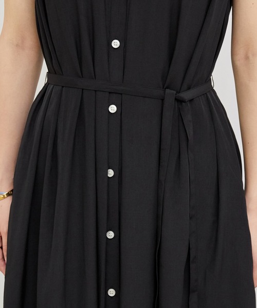 ADAM ET ROPE'（アダムエロペ）の「ギャザーフレアワンピース（ワンピース・レディース・ブラック/グリーン/ベージュ・FREE）」の5枚目の写真