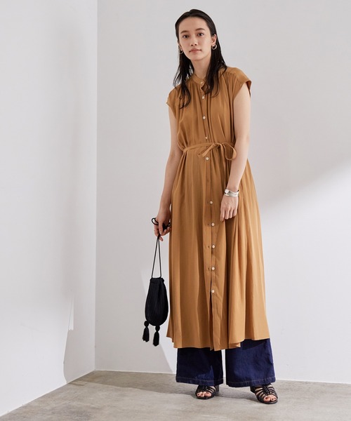 ADAM ET ROPE'（アダムエロペ）の「ギャザーフレアワンピース（ワンピース・レディース・ブラック/グリーン/ベージュ・FREE）」の20枚目の写真