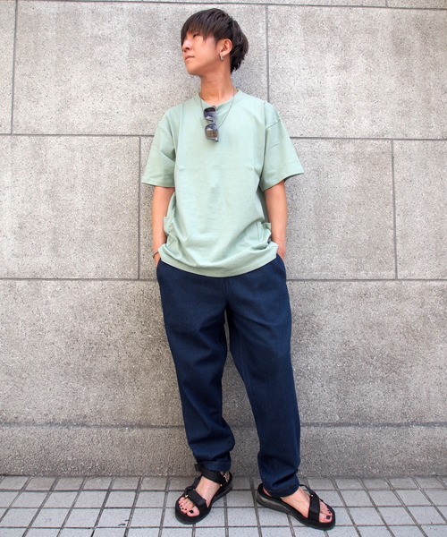 COOKMAN（クックマン）の「Cookman クックマン シェフパンツ イージーパンツ ワイドパンツ デニム（デニムパンツ・メンズ・ネイビー・MEDIUM/SMALL/LARGE）」の3枚目の写真
