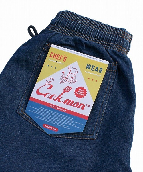 COOKMAN（クックマン）の「Cookman クックマン シェフパンツ イージーパンツ ワイドパンツ デニム（デニムパンツ・メンズ・ネイビー・MEDIUM/SMALL/LARGE）」の12枚目の写真