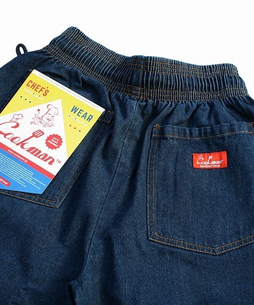 COOKMAN（クックマン）の「Cookman クックマン シェフパンツ イージーパンツ ワイドパンツ デニム（デニムパンツ・メンズ・ネイビー・MEDIUM/SMALL/LARGE）」の13枚目の写真