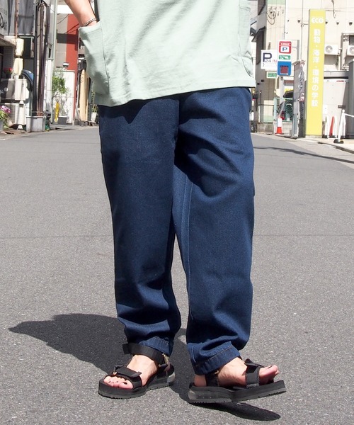 COOKMAN（クックマン）の「Cookman クックマン シェフパンツ イージーパンツ ワイドパンツ デニム（デニムパンツ・メンズ・ネイビー・MEDIUM/SMALL/LARGE）」の15枚目の写真