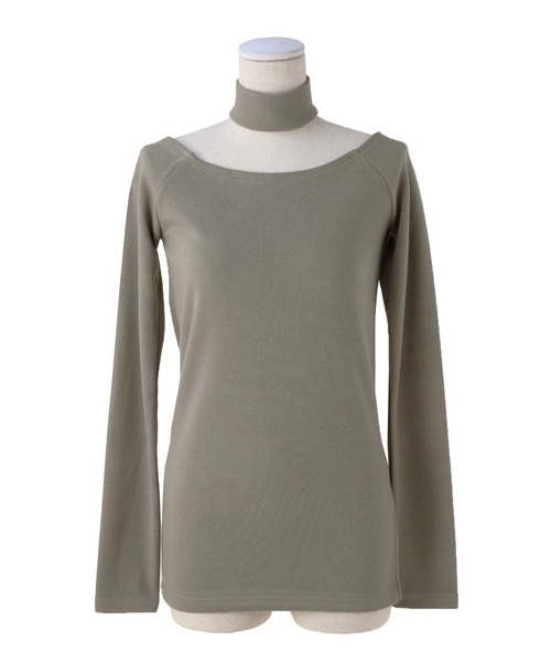 MIELI INVARIANT（ミエリインヴァリアント）の「チョーカー付きラウンドネックトップス（Tシャツ/カットソー・レディース・ブラック/グレー/ベージュ・FREE）」の14枚目の写真