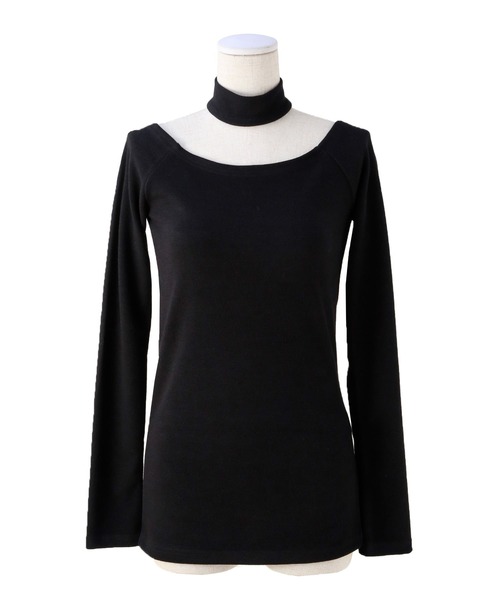 MIELI INVARIANT（ミエリインヴァリアント）の「チョーカー付きラウンドネックトップス（Tシャツ/カットソー・レディース・ブラック/グレー/ベージュ・FREE）」の16枚目の写真