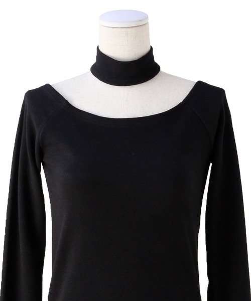 MIELI INVARIANT（ミエリインヴァリアント）の「チョーカー付きラウンドネックトップス（Tシャツ/カットソー・レディース・ブラック/グレー/ベージュ・FREE）」の19枚目の写真