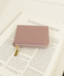 emesuelee（エメスーリー）の「本革 L字ファスナー コンパクト ウォレット（財布・パープル系）」