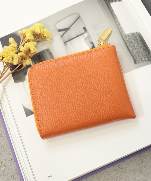 emesuelee(エメスーリー)の「本革 L字ファスナー コンパクト ウォレット(財布・レディース・ブラック/ベージュ/シルバー/オレンジ/ブルー/イエロー/グリーン/ライトブルー/ゴールド/パープル/ミント/オレンジ系/ピンク・フリー)」の11枚目の写真