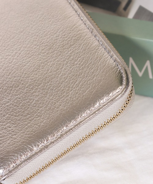 emesuelee(エメスーリー)の「本革 L字ファスナー コンパクト ウォレット(財布・レディース・ブラック/ベージュ/シルバー/オレンジ/ブルー/イエロー/グリーン/ライトブルー/ゴールド/パープル/ミント/オレンジ系/ピンク・フリー)」の20枚目の写真