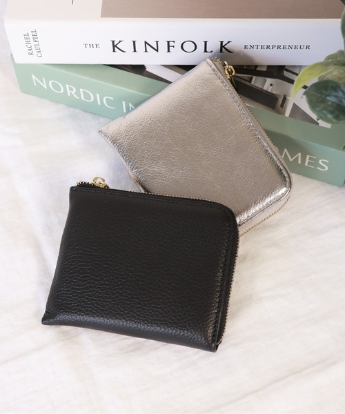 emesuelee(エメスーリー)の「本革 L字ファスナー コンパクト ウォレット(財布・レディース・ブラック/ベージュ/シルバー/オレンジ/ブルー/イエロー/グリーン/ライトブルー/ゴールド/パープル/ミント/オレンジ系/ピンク・フリー)」の17枚目の写真