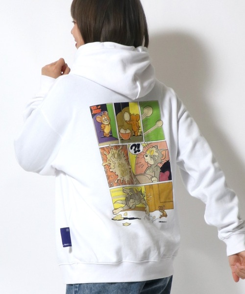 セール Tom Jerry トムとジェリー コミックバックプリント スウェットパーカー パーカー Salong Hameu サロン ハミュー のファッション通販 Zozotown