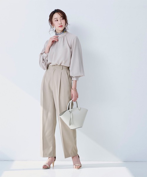 UR'S(ユアーズ)の「カラーワイドパンツ(その他パンツ・レディース・ピンク/ライトグリーン/グレイッシュベージュ/イエロー/ラベンダー/ブルー・S/L/M)」の14枚目の写真