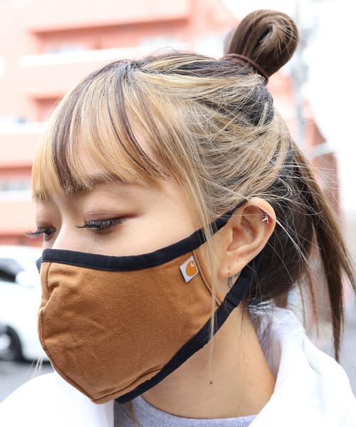 Carhartt（カーハート）の「carhartt/カーハート Face mask　マスク 洗えるマスク フェイスカバー（マスク・メンズ・ブラック/ブラウン/グレー・FREE）」の13枚目の写真