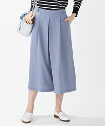 【洗える】リラクシオンツイル キュロットパンツ