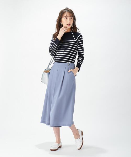 J.PRESS Ladies(J.プレス レディス)の「【洗える】リラクシオンツイル キュロットパンツ(その他パンツ・レディース・ネイビー系/黄土色系/サックスブルー系・S/XS/XXS)」の14枚目の写真