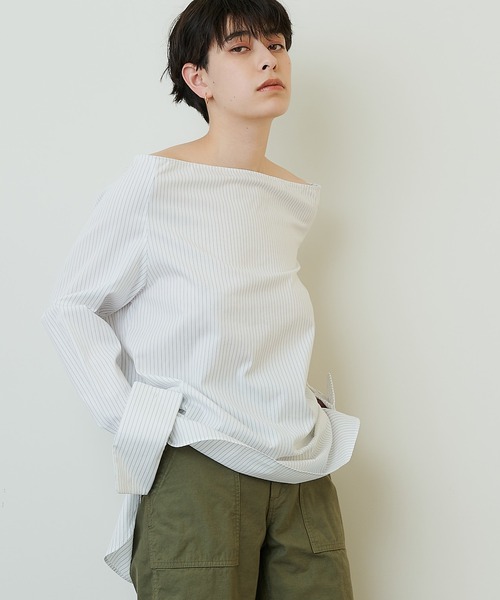 Whim Gazette 【ウィムガゼット】オフショルニットプルオーバー