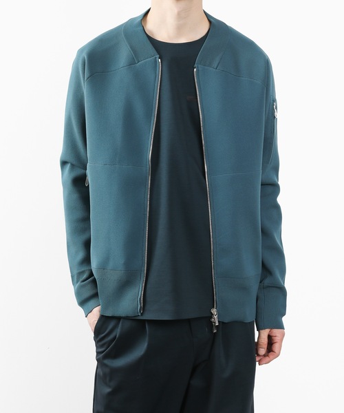 ATTACHMENT（アタッチメント）の「PE KNIT MA-1（MA-1・メンズ・ライトグレー/ブラック/ダークグリーン・1/2/3）」の3枚目の写真