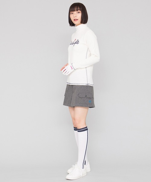 FILA(フィラ)の「【FILA GOLF/フィラゴルフ】ボックスプリーツ デザインスカート(スカート・レディース・グレー/ネイビー・M/S/LL/L)」の3枚目の写真