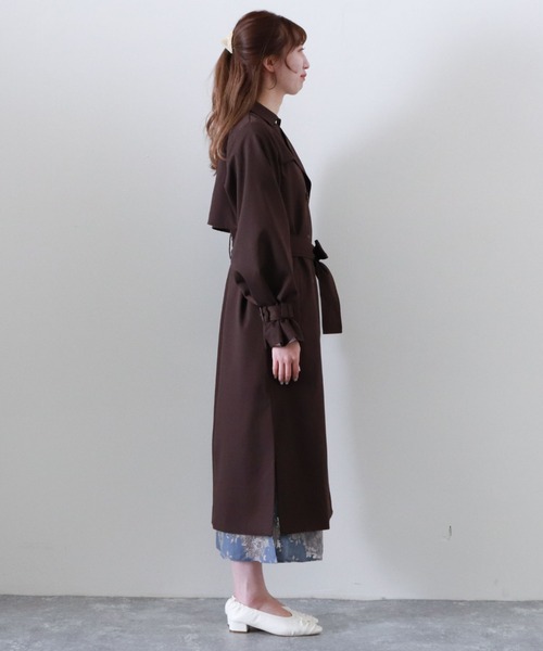 archives（アルシーヴ）の「ロングトレンチコート（トレンチコート・レディース・ベージュ/ブラウン/グレイッシュベージュ・MEDIUM）」の13枚目の写真