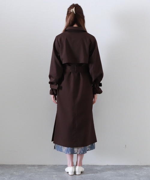 archives（アルシーヴ）の「ロングトレンチコート（トレンチコート・レディース・ベージュ/ブラウン/グレイッシュベージュ・MEDIUM）」の14枚目の写真