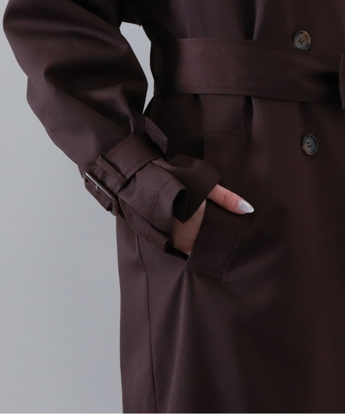 archives（アルシーヴ）の「ロングトレンチコート（トレンチコート・レディース・ベージュ/ブラウン/グレイッシュベージュ・MEDIUM）」の17枚目の写真