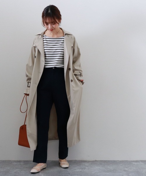 archives（アルシーヴ）の「ロングトレンチコート（トレンチコート・レディース・ベージュ/ブラウン/グレイッシュベージュ・MEDIUM）」の4枚目の写真
