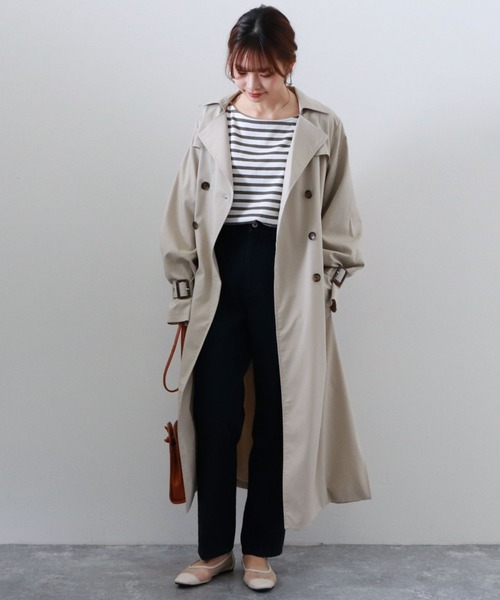 archives（アルシーヴ）の「ロングトレンチコート（トレンチコート・レディース・ベージュ/ブラウン/グレイッシュベージュ・MEDIUM）」の5枚目の写真