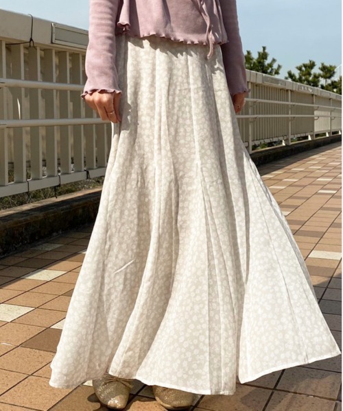 apres jour（アプレジュール）の「花柄マーメイドスカート【ZOZOTOWN限定アイテム】（スカート・レディース・ミント/サックスブルー/ラベンダー/アイボリー/ブラック/モカ・X-LARGE/フリー）」の14枚目の写真