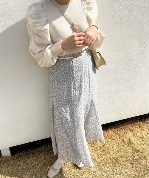 apres jour（アプレジュール）の「花柄マーメイドスカート【ZOZOTOWN限定アイテム】（スカート・レディース・ミント/サックスブルー/ラベンダー/アイボリー/ブラック/モカ・X-LARGE/フリー）」の7枚目の写真