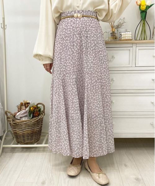 apres jour（アプレジュール）の「花柄マーメイドスカート【ZOZOTOWN限定アイテム】（スカート・レディース・ミント/サックスブルー/ラベンダー/アイボリー/ブラック/モカ・X-LARGE/フリー）」の9枚目の写真