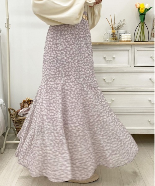 apres jour（アプレジュール）の「花柄マーメイドスカート【ZOZOTOWN限定アイテム】（スカート・レディース・ミント/サックスブルー/ラベンダー/アイボリー/ブラック/モカ・X-LARGE/フリー）」の10枚目の写真